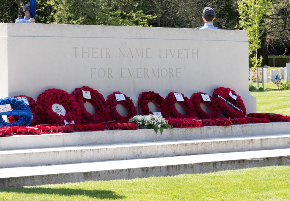 An Anzac memorial wall that reads: 