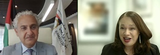 Mayor Tory Whanau and Mayor Issa Kassis in an online meeting in August 2025.