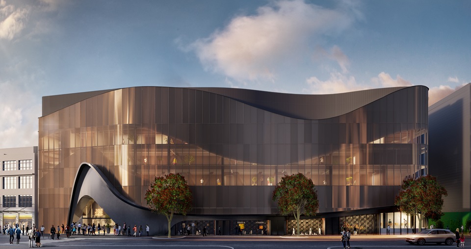 Artist impression Convention Centre from Wakefield Street 