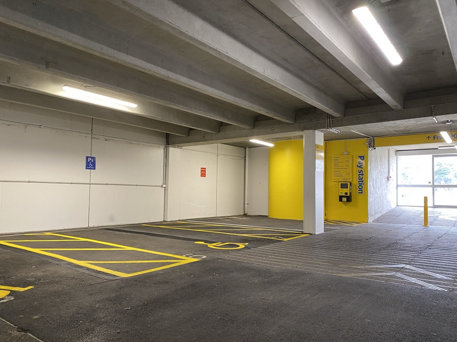 Disabled carpark in Frank Kitts Car Park