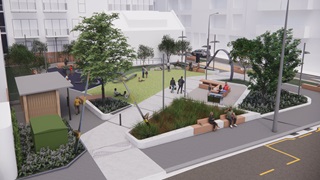 Artistic impression of Frederick Street Park.
