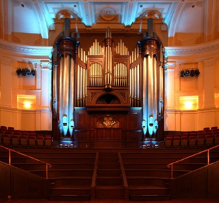 Wellington Town Hall organ.