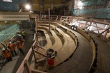 Original timber beams restored to the stage