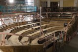 Original timber beams restored to the stage