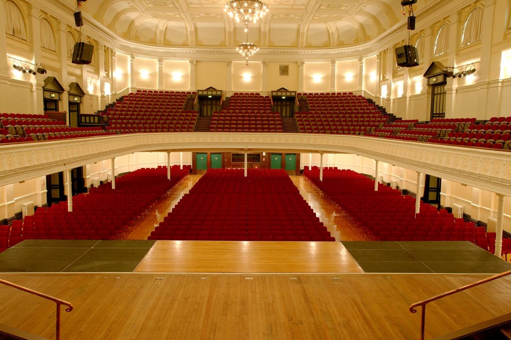 Wellington Town Hall auditorium from the stage.