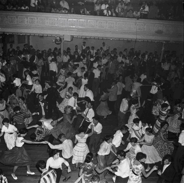 Rock and roll dancing at the Town Hall in 1957.