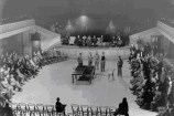 A table tennis tournament at Wellington Town Hall in 1933.