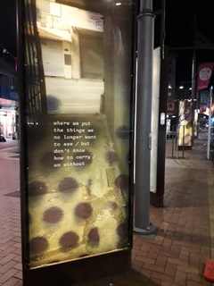 Image displayed on one of the light boxes in Courtenay Place.