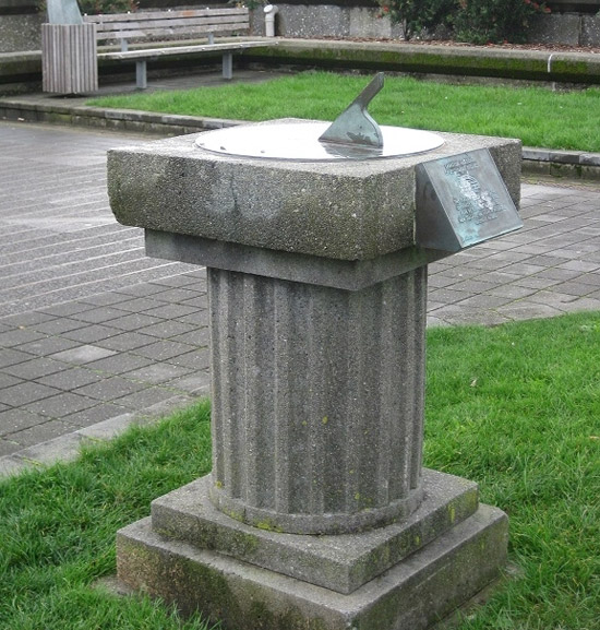 Sundial to commemorate the opening of Frank Kitts Park