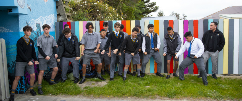 Group of Rongotai College students.