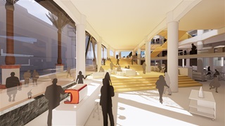 Artist impression of proposed Wellington Central Library north stair view