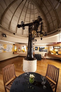 Historic telescope in the Carter Observatory dome. 