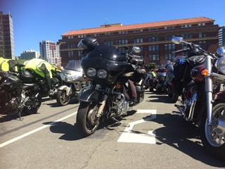 Generic image of motorcycles parked outside Wellington Railway Station