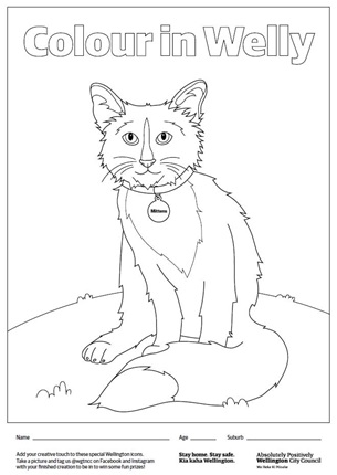 Illustration of Mittens for colouring in competition 