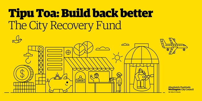 Creative design banner for City Recovery Fund