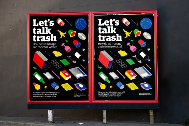 Image of Lets talk trash poster board