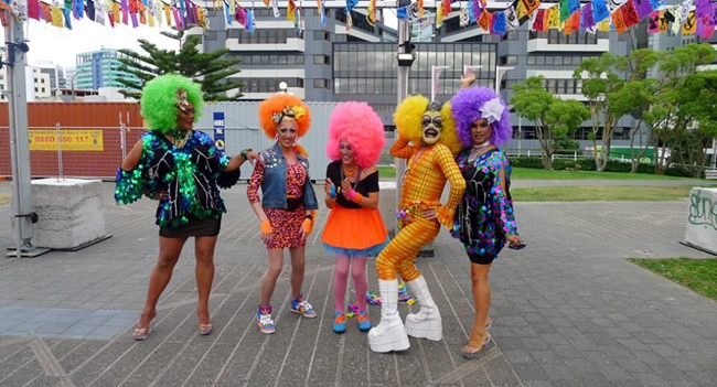 Image of Pride Festival drag queen participants