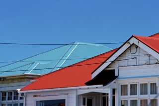 Image of Wellington residential rooftops in summer. 