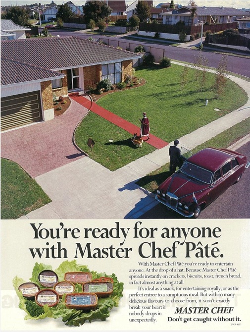 Image of Wellington City Magazine ad for Master Chef pate