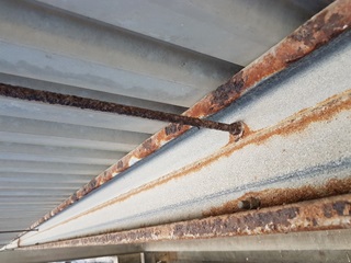 Image of corrosion on Transfer Station roof