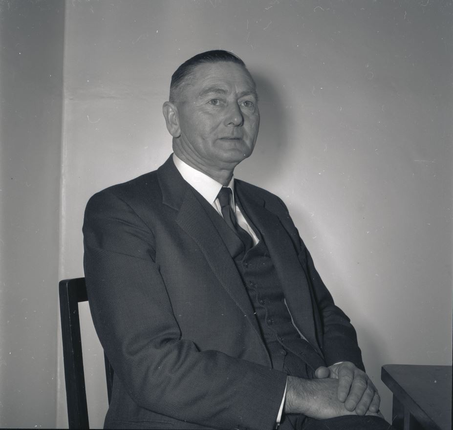 Black and white portrait of Councillor Jack Arthurs from Wellington Archive.