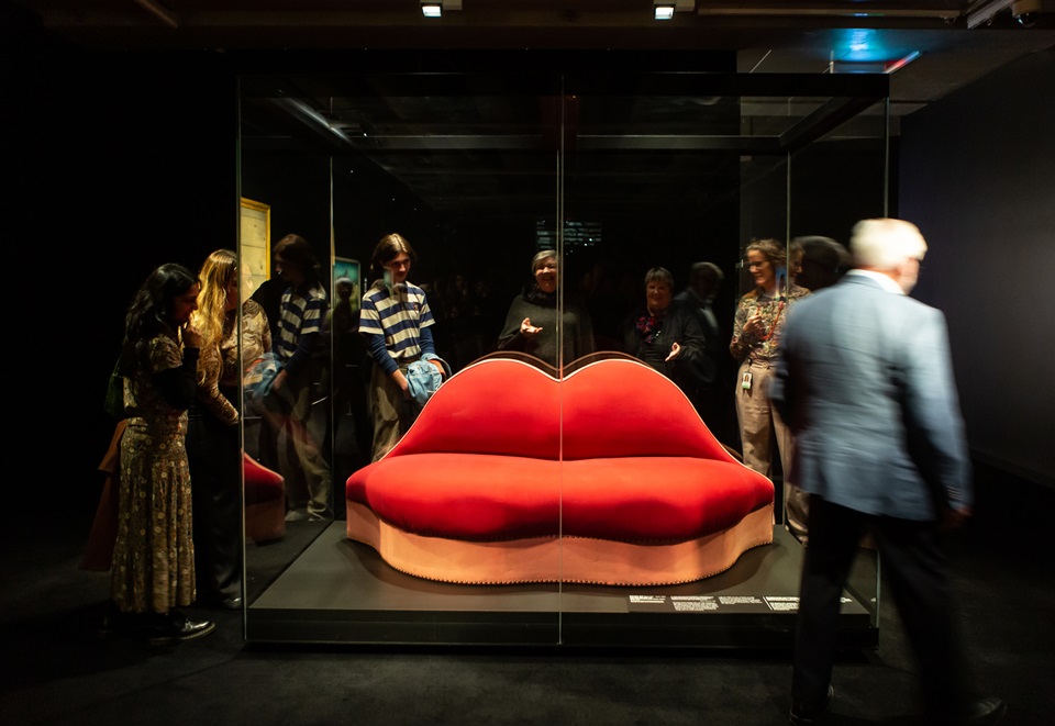Mae West Lips Sofa by Salvador Dalí at Te Papa Surrealist Art Exhibition