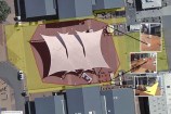 Queens Wharf sails construction area 