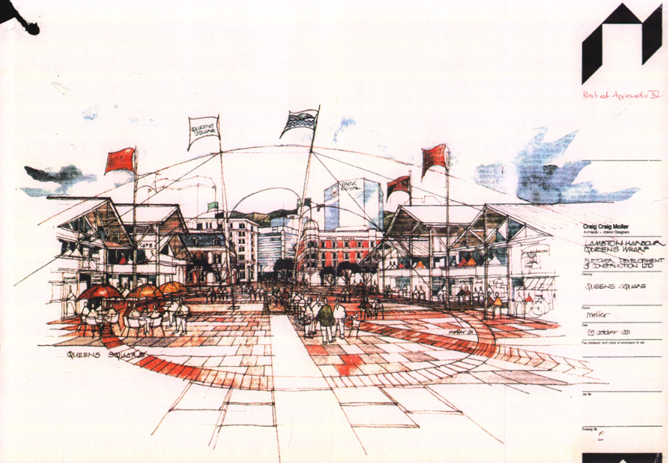 Queens Wharf sails proposed design 1991