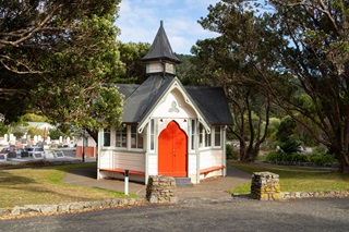 The chapel at Karori Cemetery.