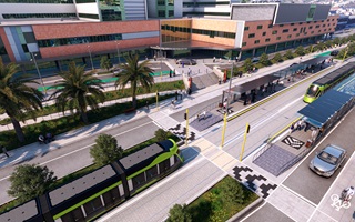 Mass rapid transit in Riddiford Street - a Let's Get Wellington Moving proposal.