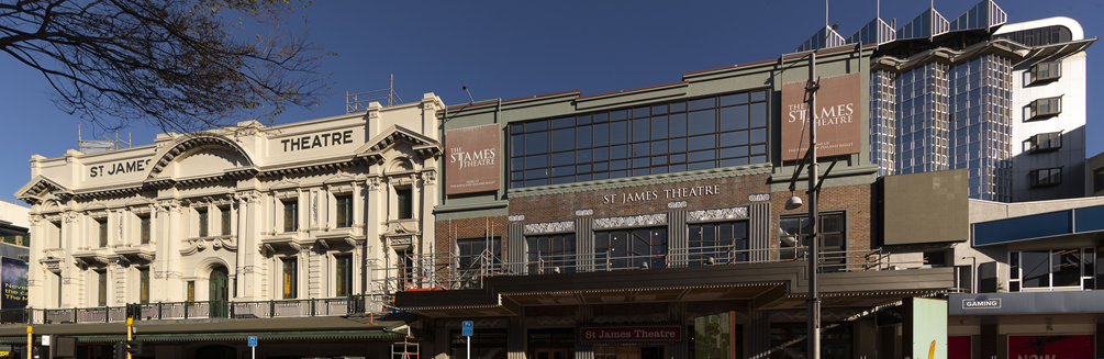 The facade of St James Theatre.