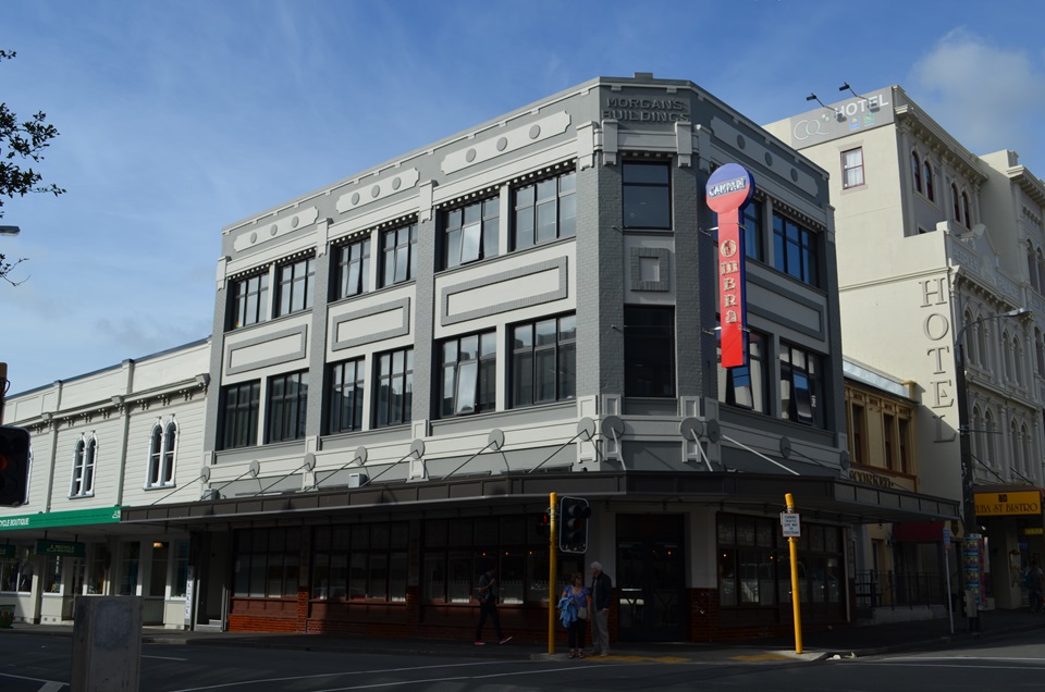 Exterior of Morgans Building on cnr of Cuba and Vivian Street