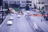 Cars on circuit during the Nissan Mobile race along the waterfront in 1989