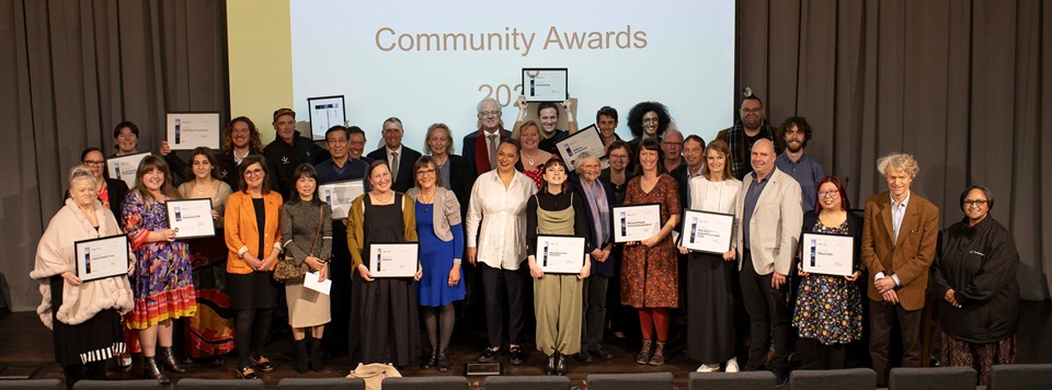 Wellington Community Awards 2023 group of nominees and winners with Mayor and Councillors