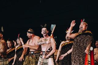 Group of Kapa Haka performers.