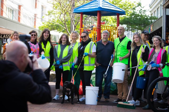 Community joins forces for Cuba Street clean-up