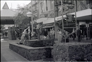 Archival image of the bucket fountain