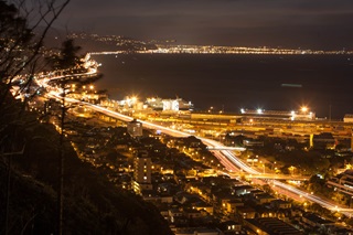 Motorway and Wellington at night.