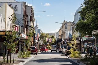 A view of Cuba Street, Wellington.